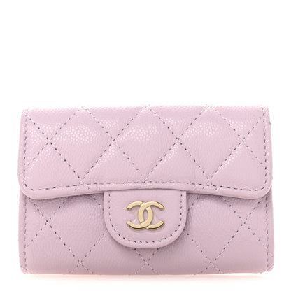 Chanel Caviar Quilted Classic 4 Key Holder Wallet Light Purple 1 of 9