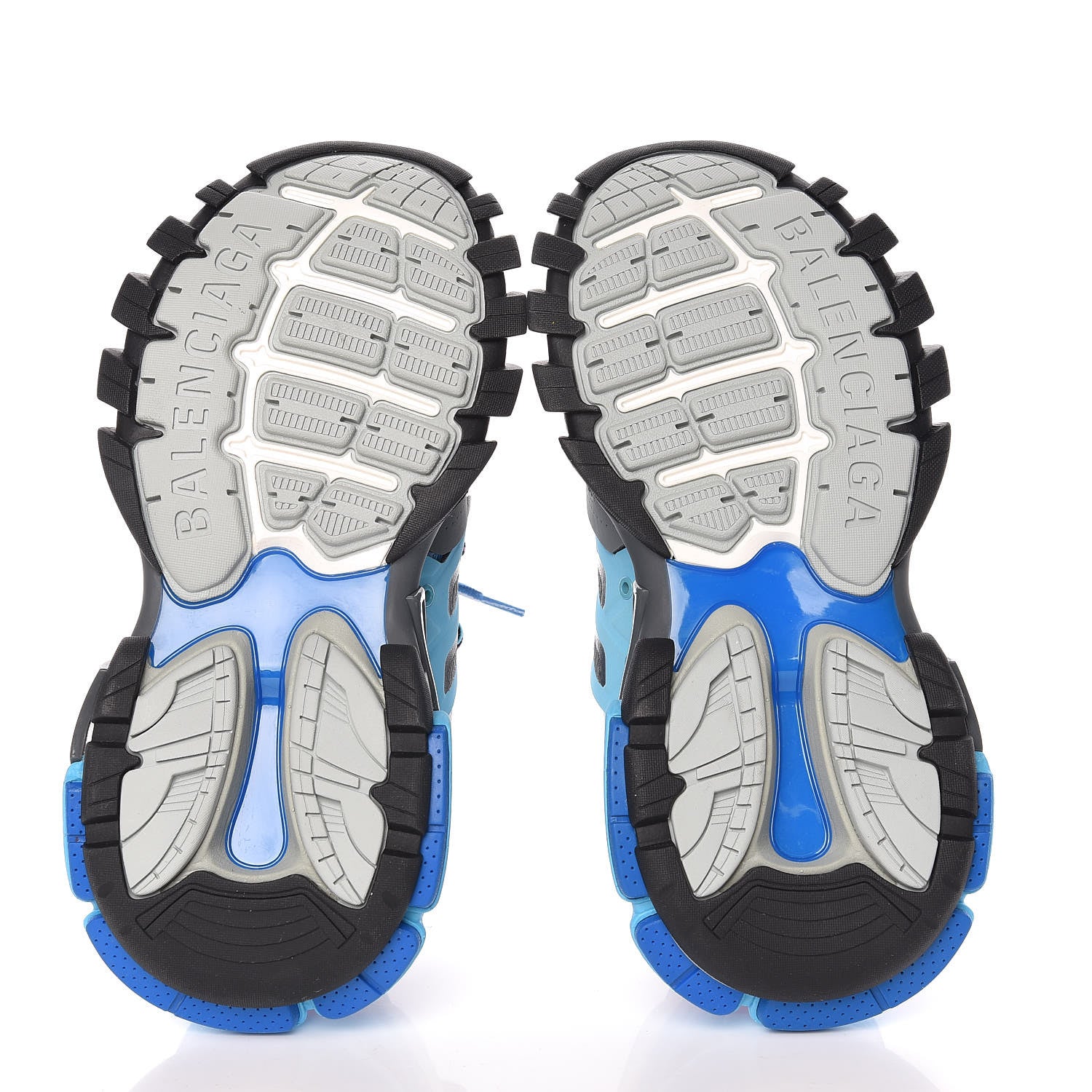 Balenciaga Mesh Nylon Womens Track Sneakers 36 Blue Black 5 of 7