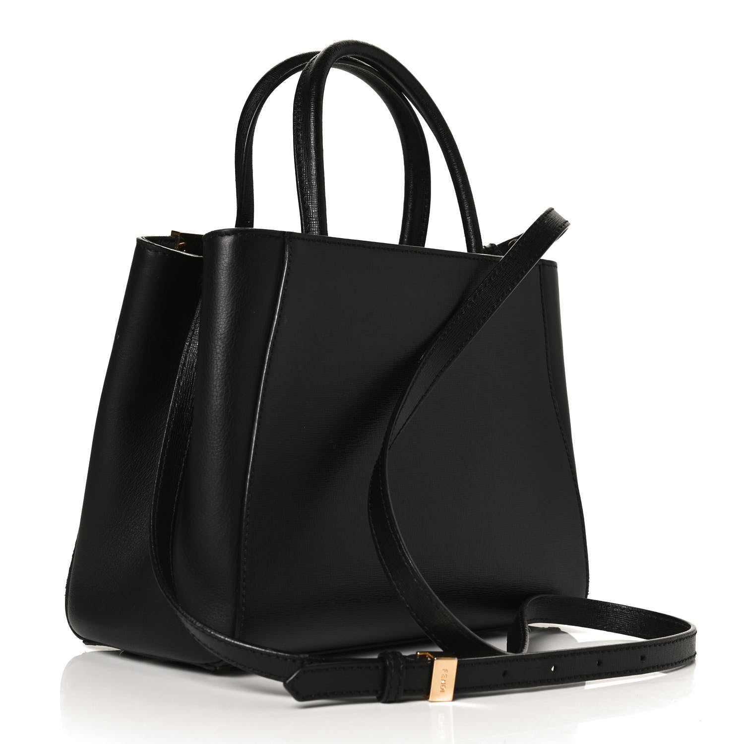 Fendi Vitello Elite Petite 2Jours Tote Black 3 of 12
