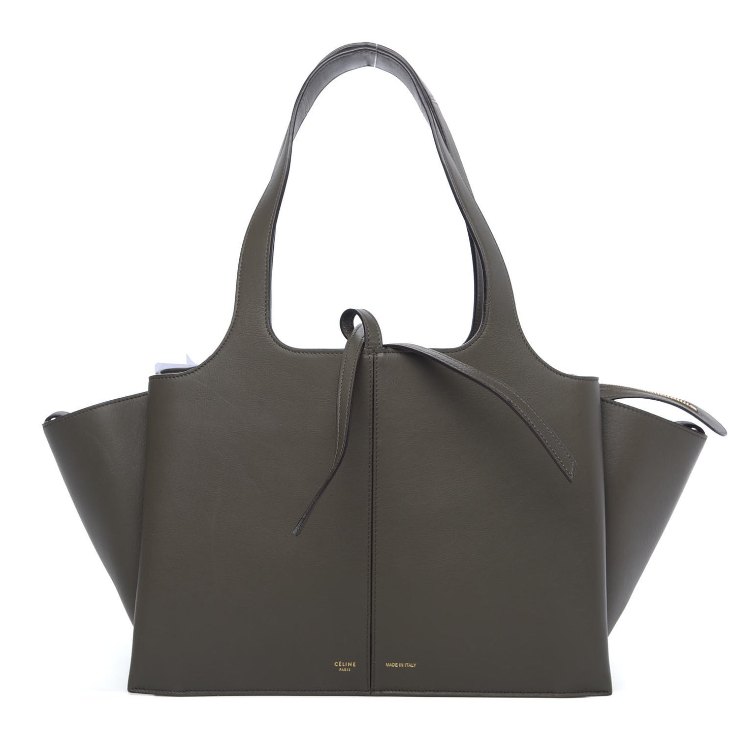 Calfskin Small Tri-Fold Shoulder Bag Anthracite