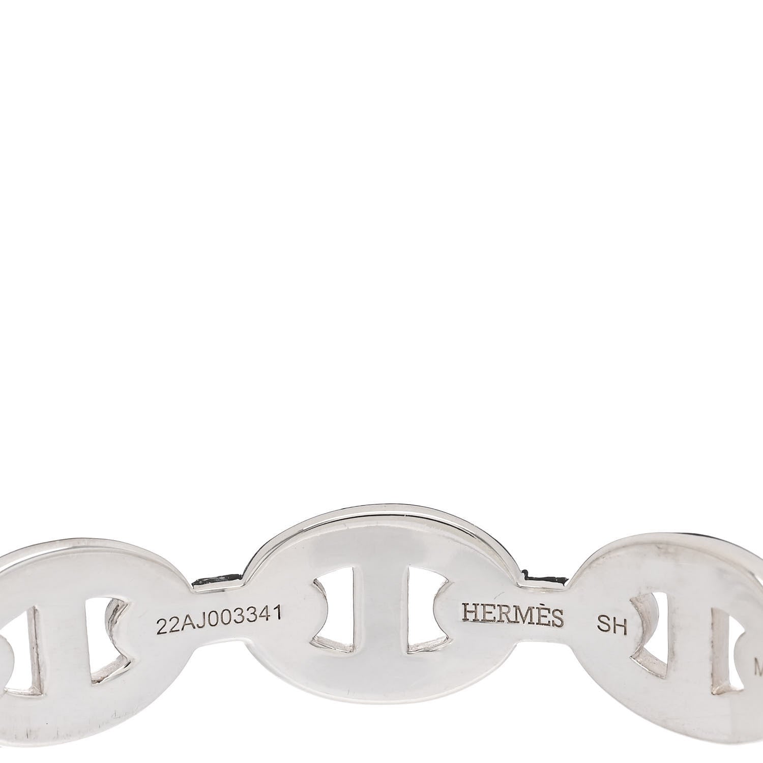 Hermes Sterling Silver MM Chaine d'Ancre Enchainee Cuff Bracelet SH 3 of 6