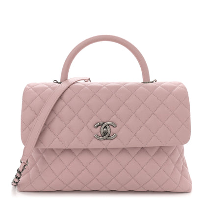 Chanel Caviar Quilted Medium Coco Handle Flap Light Pink 1 of 10
