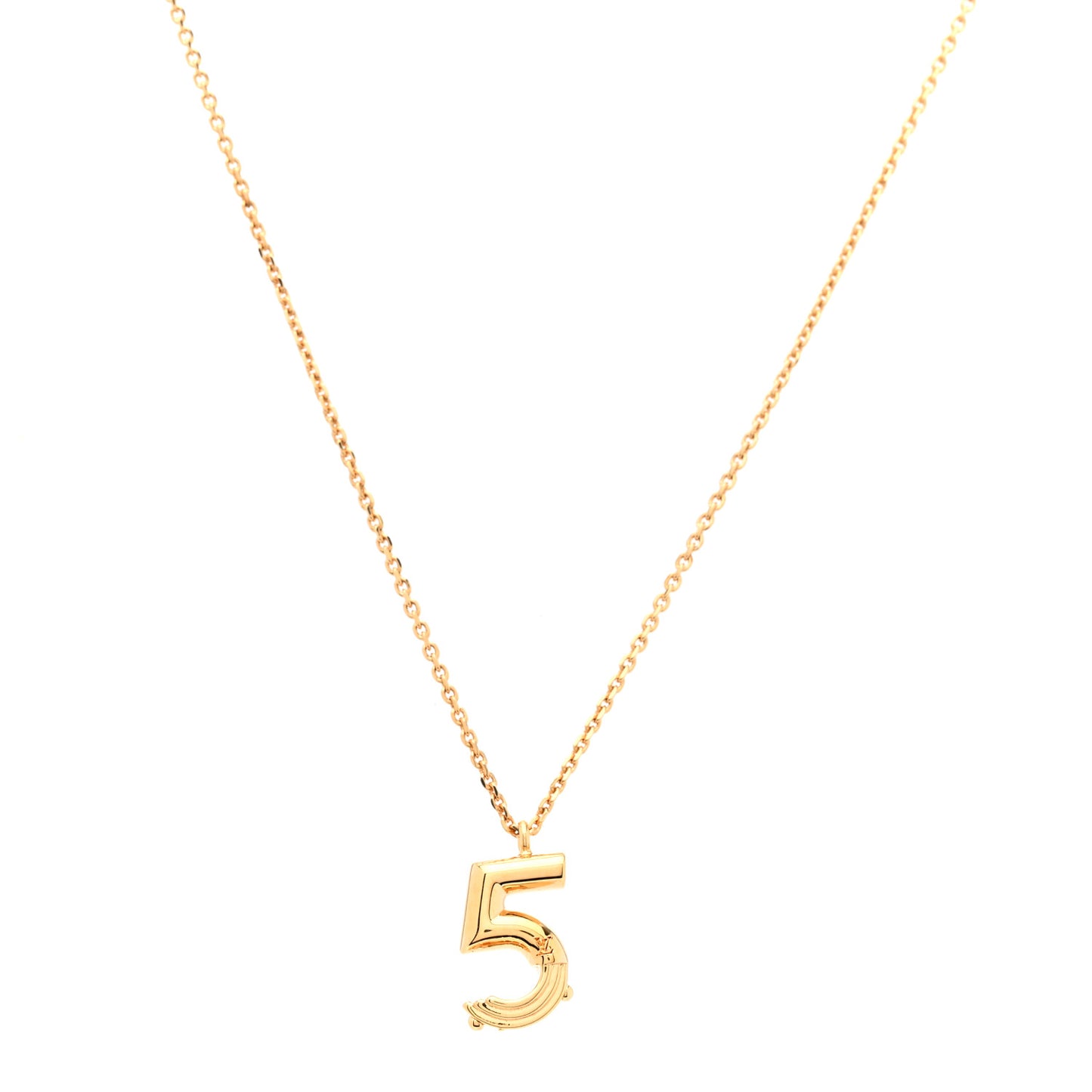 Number 5 Pendant Necklace