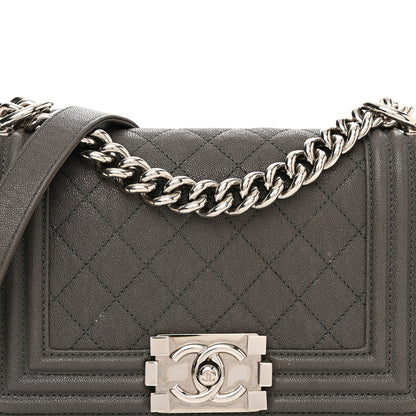 Chanel Caviar Quilted Small Boy Flap Grey 8 of 14