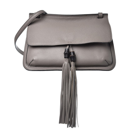 Gucci Cellarius Calfskin Medium Bamboo Daily Flap Shoulder Bag Storm Grey 1 of 15