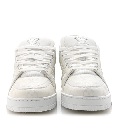 Louis Vuitton Calfskin Monogram Mens LV Trainer Sneakers 7 White 3 of 10