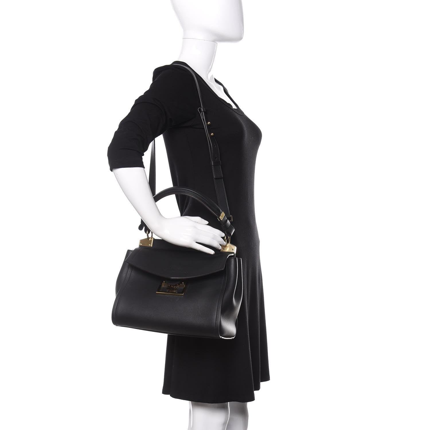 Givenchy Calfskin Small Mystic Shoulder Bag Black 2 of 17