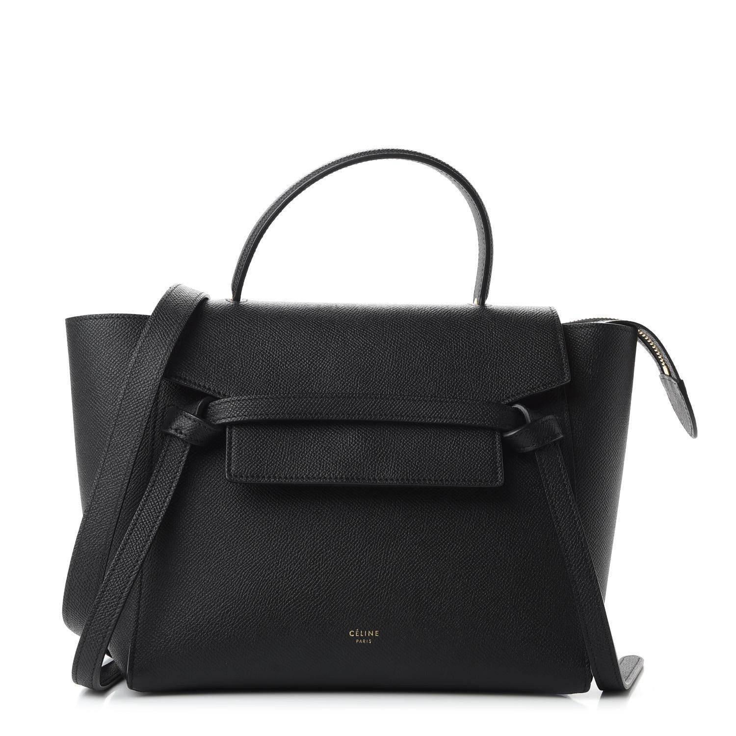 Celine Grained Calfskin Micro Belt Bag Black 1 of 9