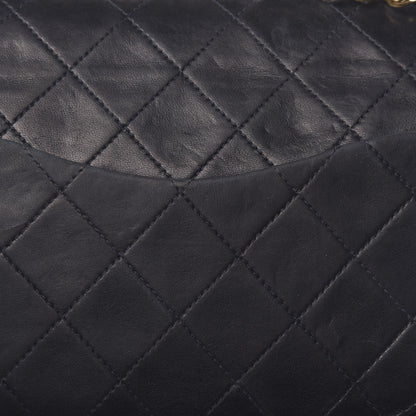 Chanel Lambskin Quilted Medium Double Flap Navy 25 of 28