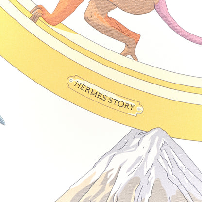 Hermes Silk Hermes Story Scarf 90 White Beige Multicolor 2 of 4