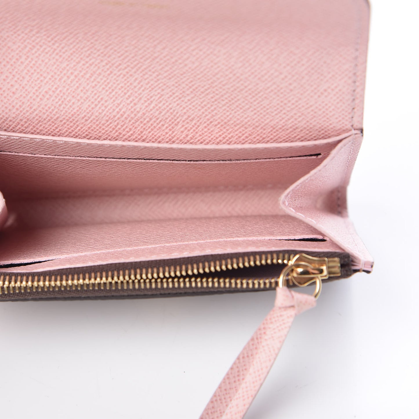 Damier Ebene Rosalie Coin Purse Rose Ballerine
