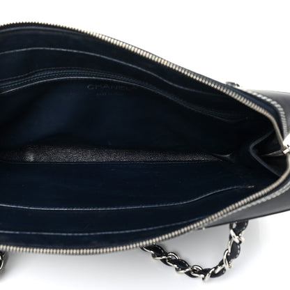 Chanel Lambskin Square Stitched Shoulder Bag Navy 5 of 26