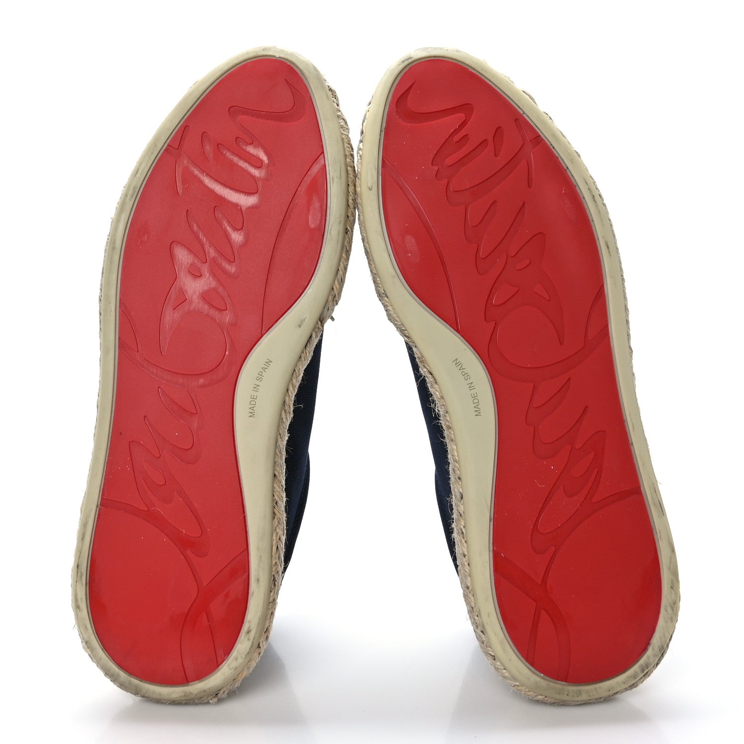 Christian Louboutin Toile Calfskin Espasneak Flat Sneaker 37 Obscur 5 of 7