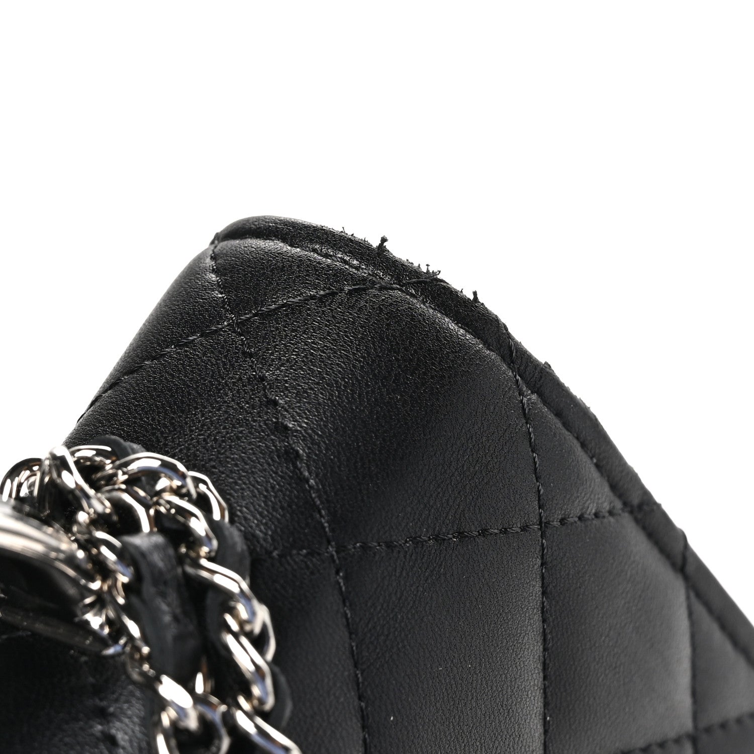 Chanel Lambskin Quilted Metal Top Handle Crossbody Flap Black 13 of 16