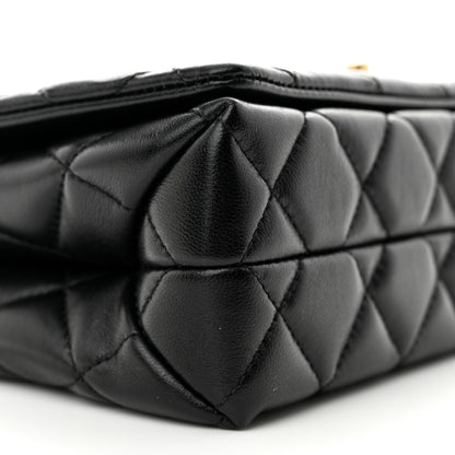 Chanel Shiny Lambskin Quilted Enamel CC Small Flap Black 10 of 11