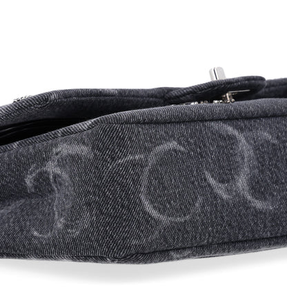 Chanel Denim Crystal Sequin CC Medium Double Flap Black 9 of 10