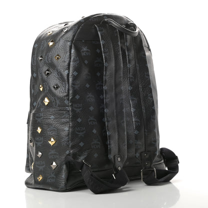 MCM Visetos Medium Studded Stark Backpack Black 3 of 13