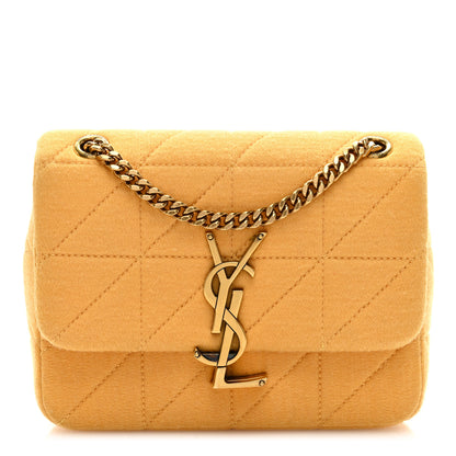 Saint Laurent Jersey Wool Patchwork Monogram Mini Jamie Baguette Yellow 1 of 9