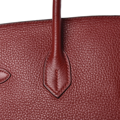 Hermes Taurillon Clemence Birkin 35 Rouge H 13 of 37