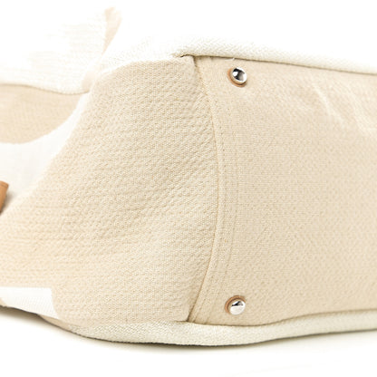 Chanel Canvas Maxi Bowling Bag White Beige 7 of 9