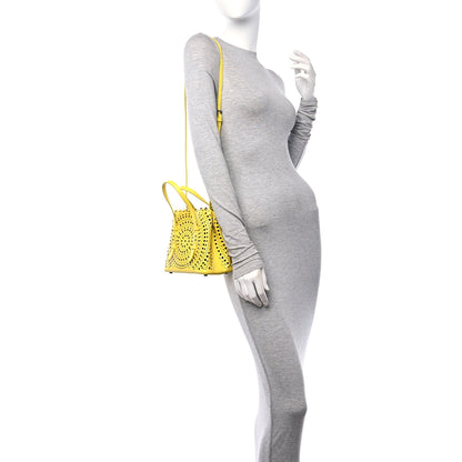 Alaia Calfskin Vienne Mina 20 Bag Citron 3 of 10