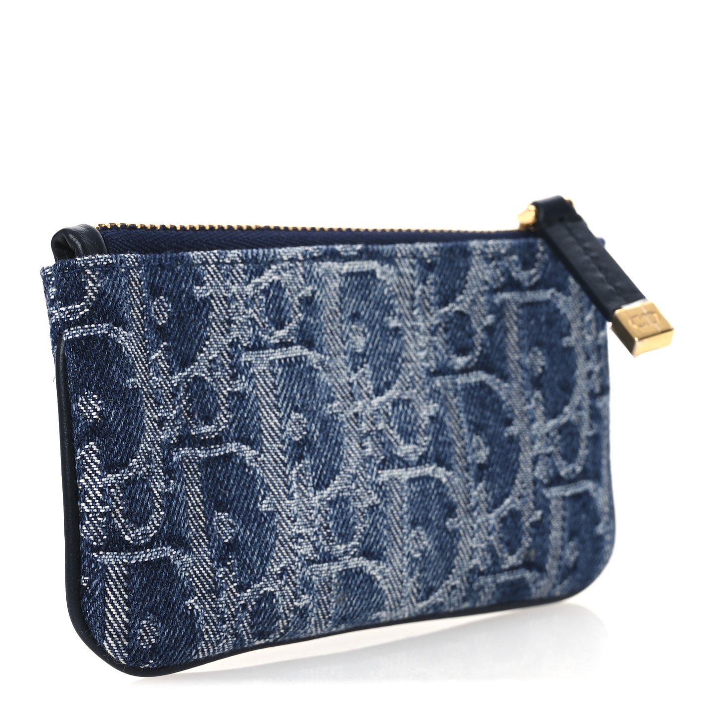 Denim Oblique Key Case Blue