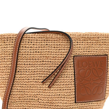 Loewe Calfskin Raffia Slit Pochette Bag Natural Tan 8 of 10