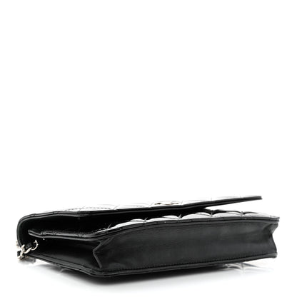Chanel Patent Quilted Wallet On Chain WOC Black 4 of 13