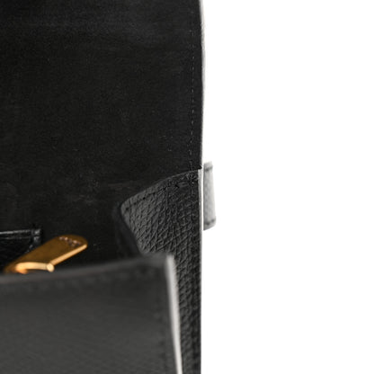 Christian Dior Grained Calfskin Saddle Belt Clutch Black 12 of 18