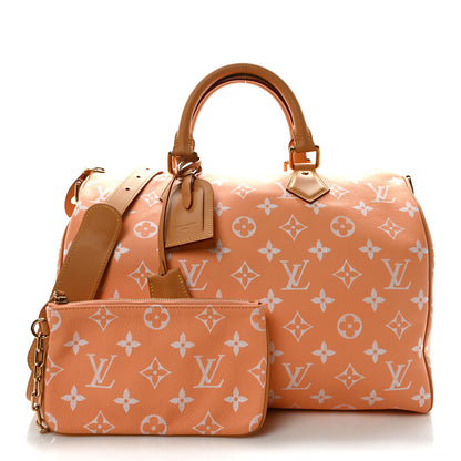 Louis Vuitton Calfskin Monogram Speedy P9 Bandouliere 40 Summer Peach 2 of 9