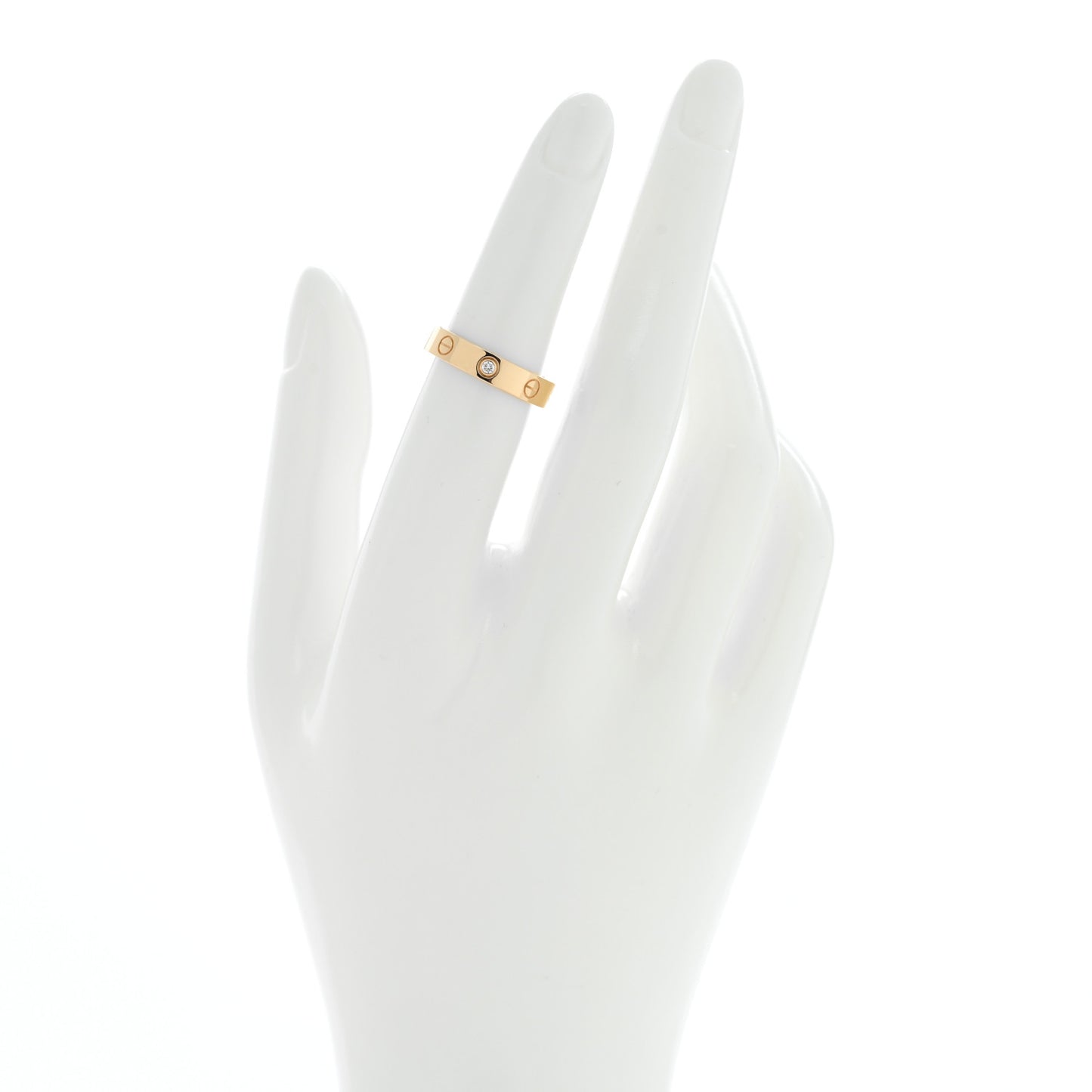 18K Yellow Gold Diamond 4mm LOVE Wedding Band Ring 51 5.75