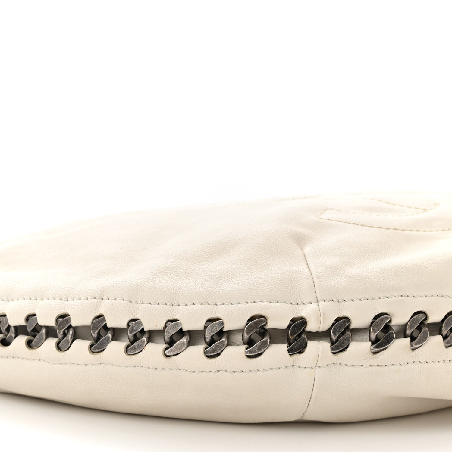 Chanel Calfskin Modern Chain Hobo White 9 of 12