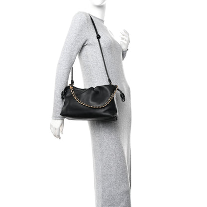 Loewe Mellow Nappa Donut Chain Flamenco Knot Clutch Black 2 of 9