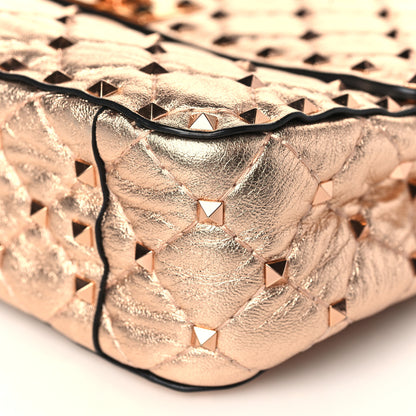 Valentino Garavani Metallic Nappa Medium Rockstud Spike Shoulder Bag Rame 7 of 7