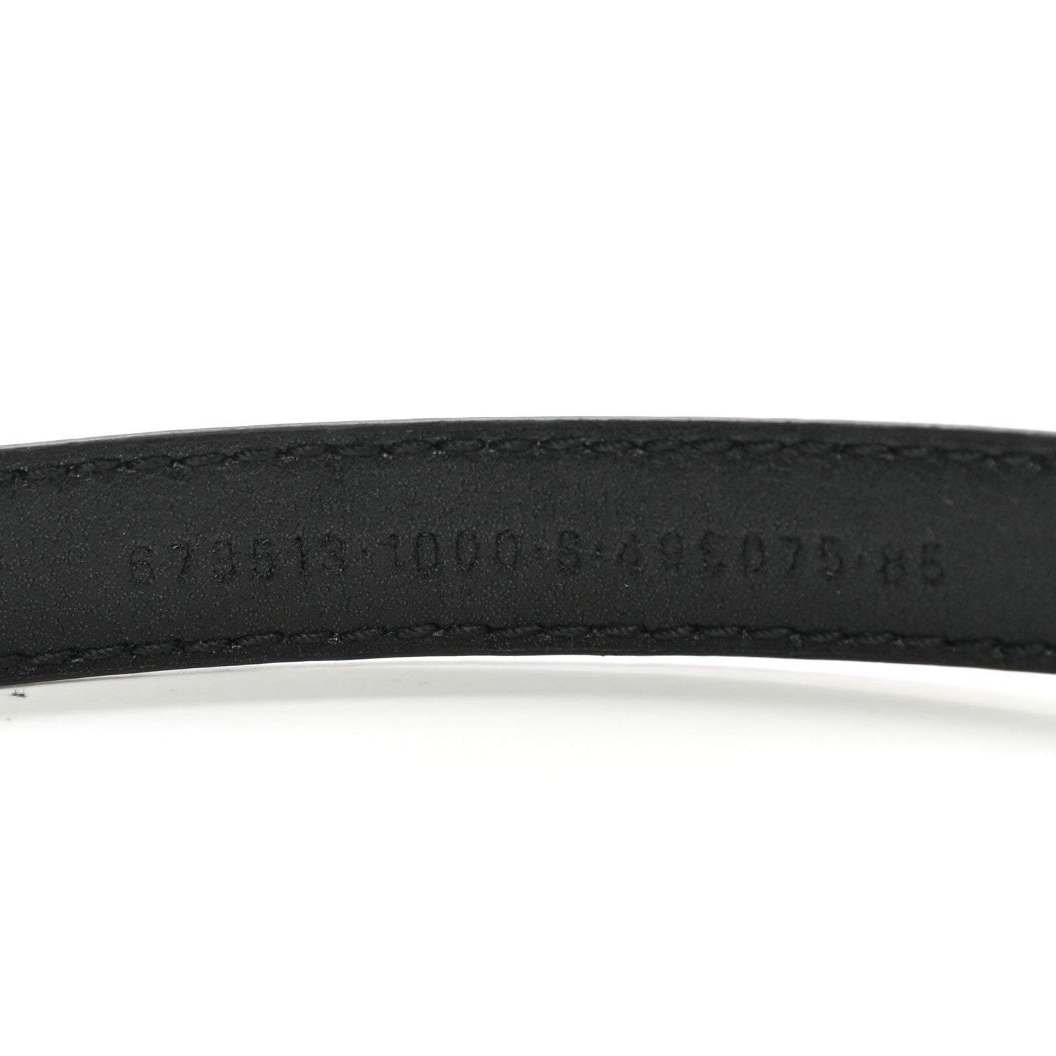 Balenciaga Shiny Calfskin Crocodile Embossed BB 15mm Thin Belt 85 34 Black 5 of 5