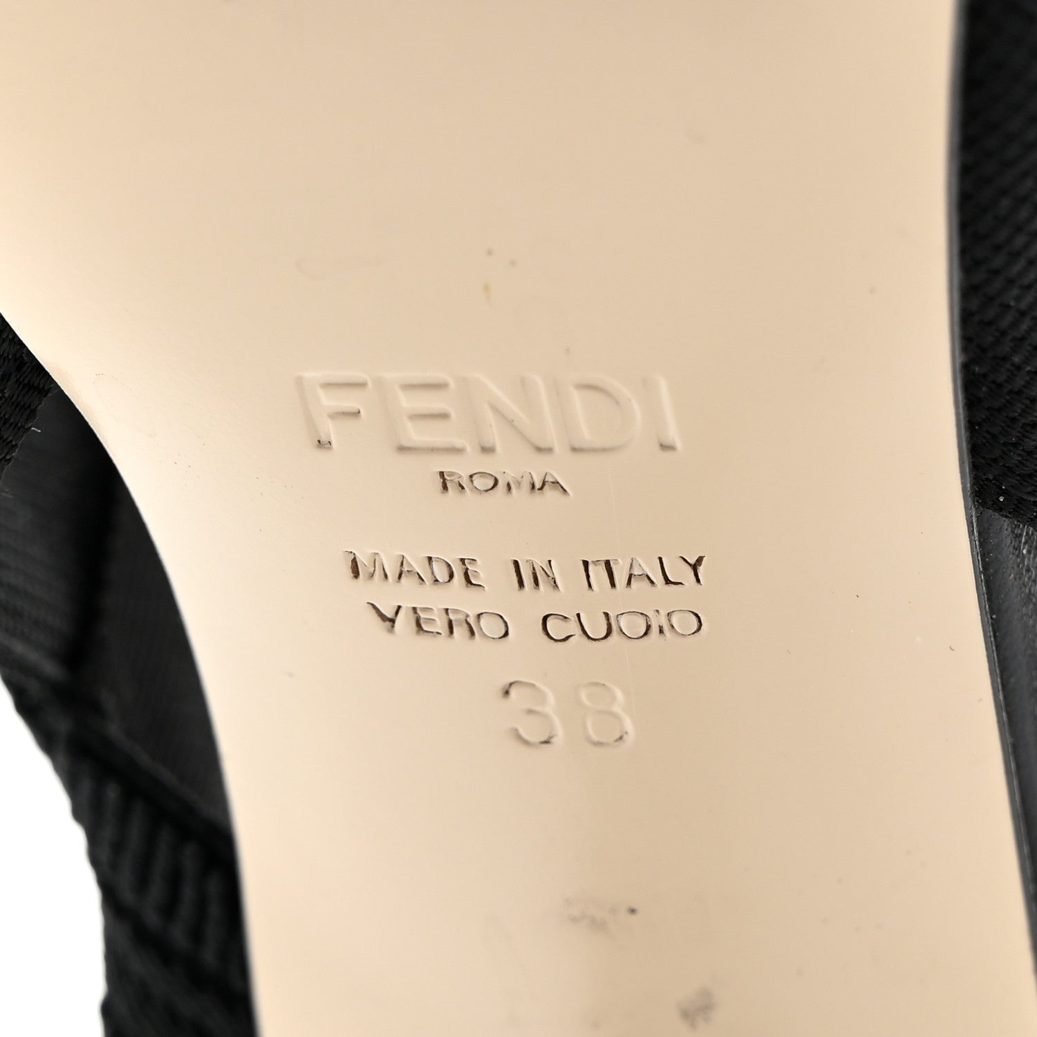 Fendi Technical Mesh FF Colibri Slingback Low-Heel Pumps 38 Black 7 of 8