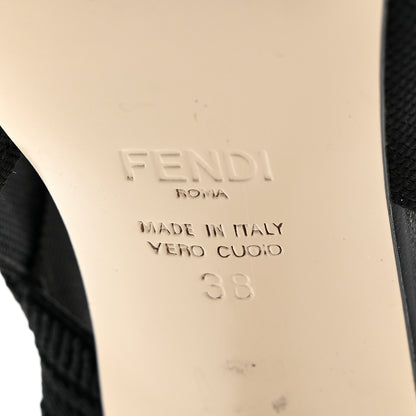 Fendi Technical Mesh FF Colibri Slingback Low-Heel Pumps 38 Black 7 of 8