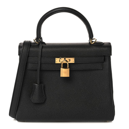 Hermes Togo Kelly Retourne 25 Black 1 of 37
