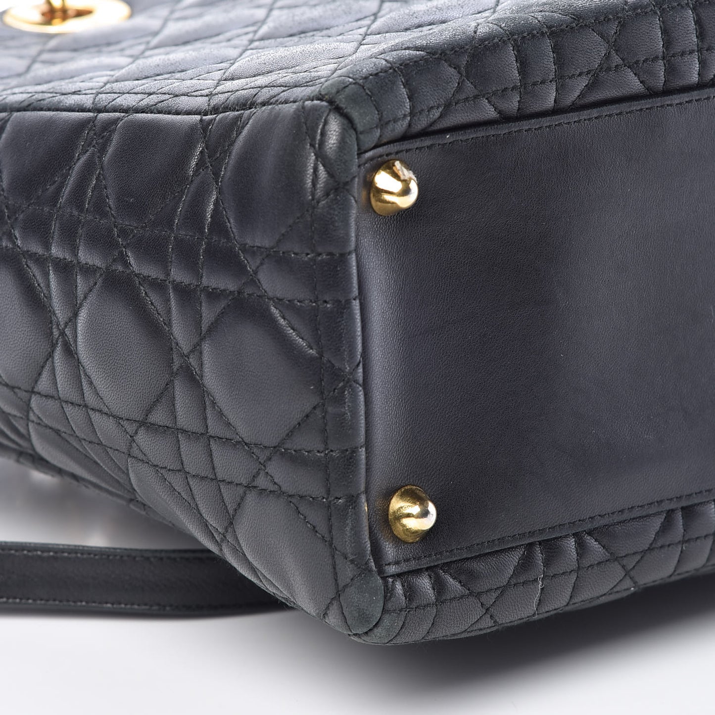 Lambskin Cannage Large Lady Dior Black