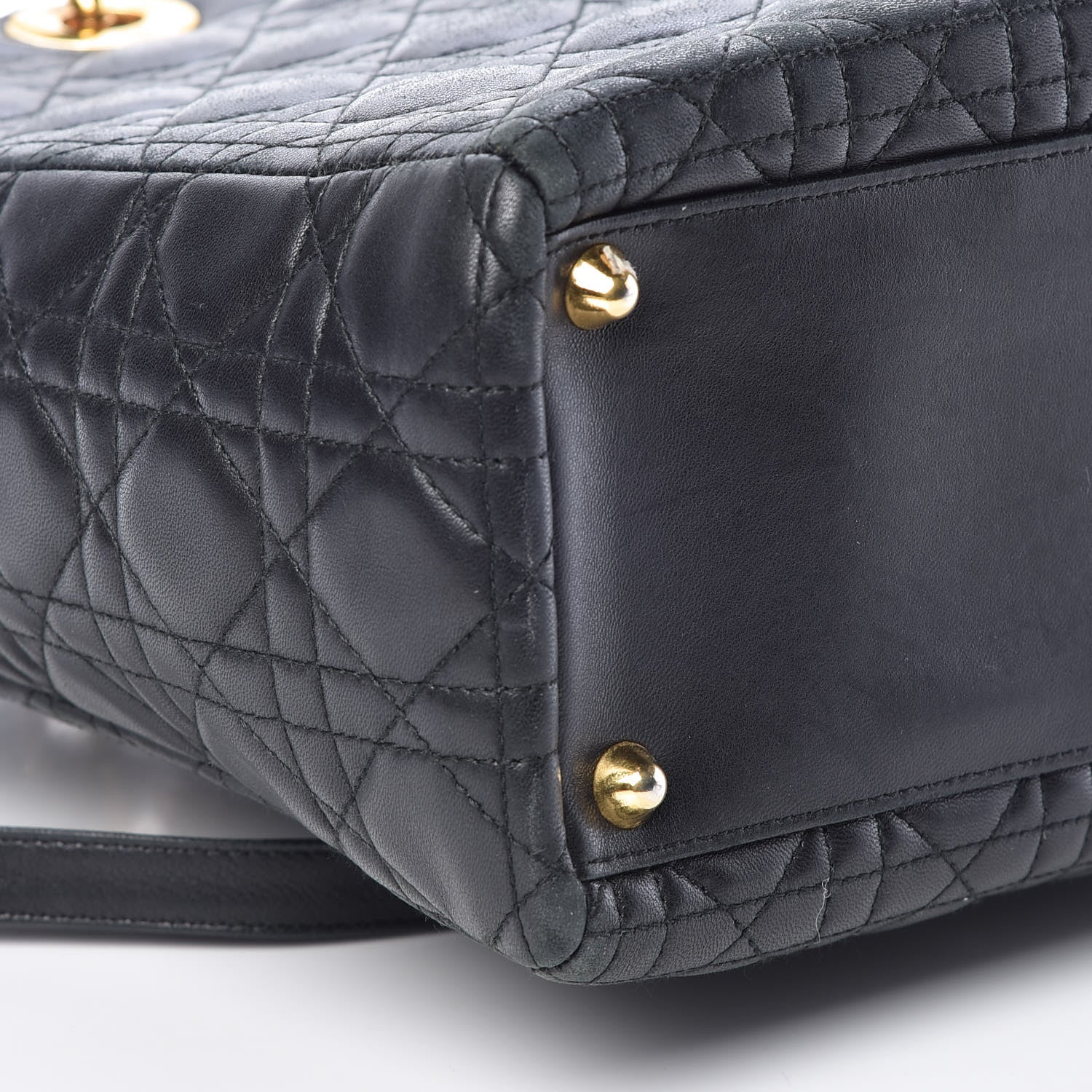 Christian Dior Lambskin Cannage Large Lady Dior Black 13 of 14