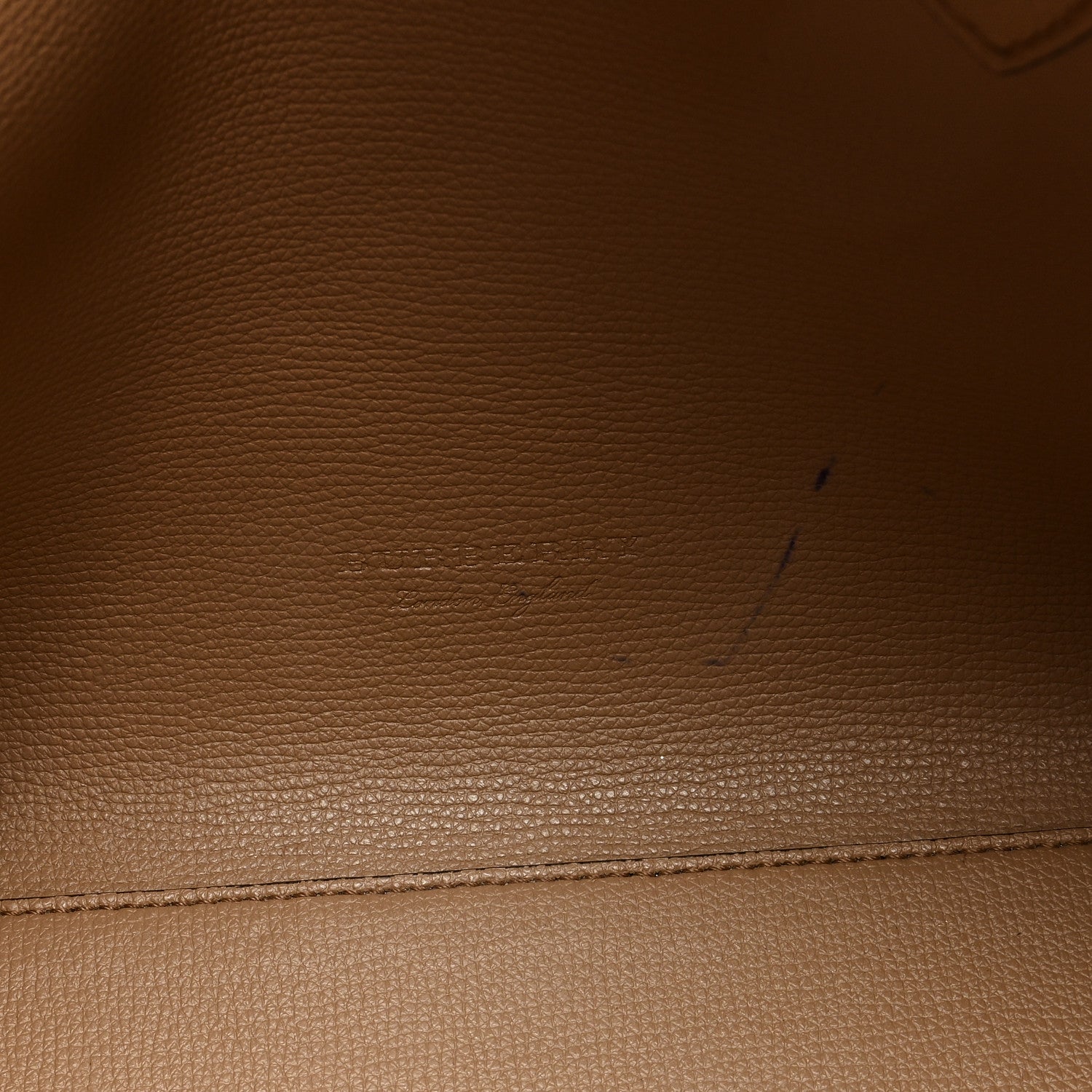 Burberry Grainy Calfskin Haymarket Check Small Reversible Tote Mid Camel 6 of 10