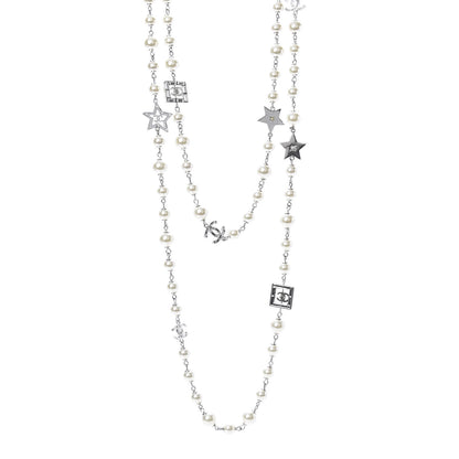 Chanel Pearl CC Star Long Necklace Gold 1 of 4