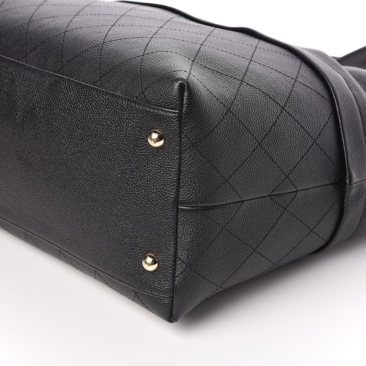Chanel Crumpled Grained Calfskin Zip and Carry Shopping Tote Black 9 of 14