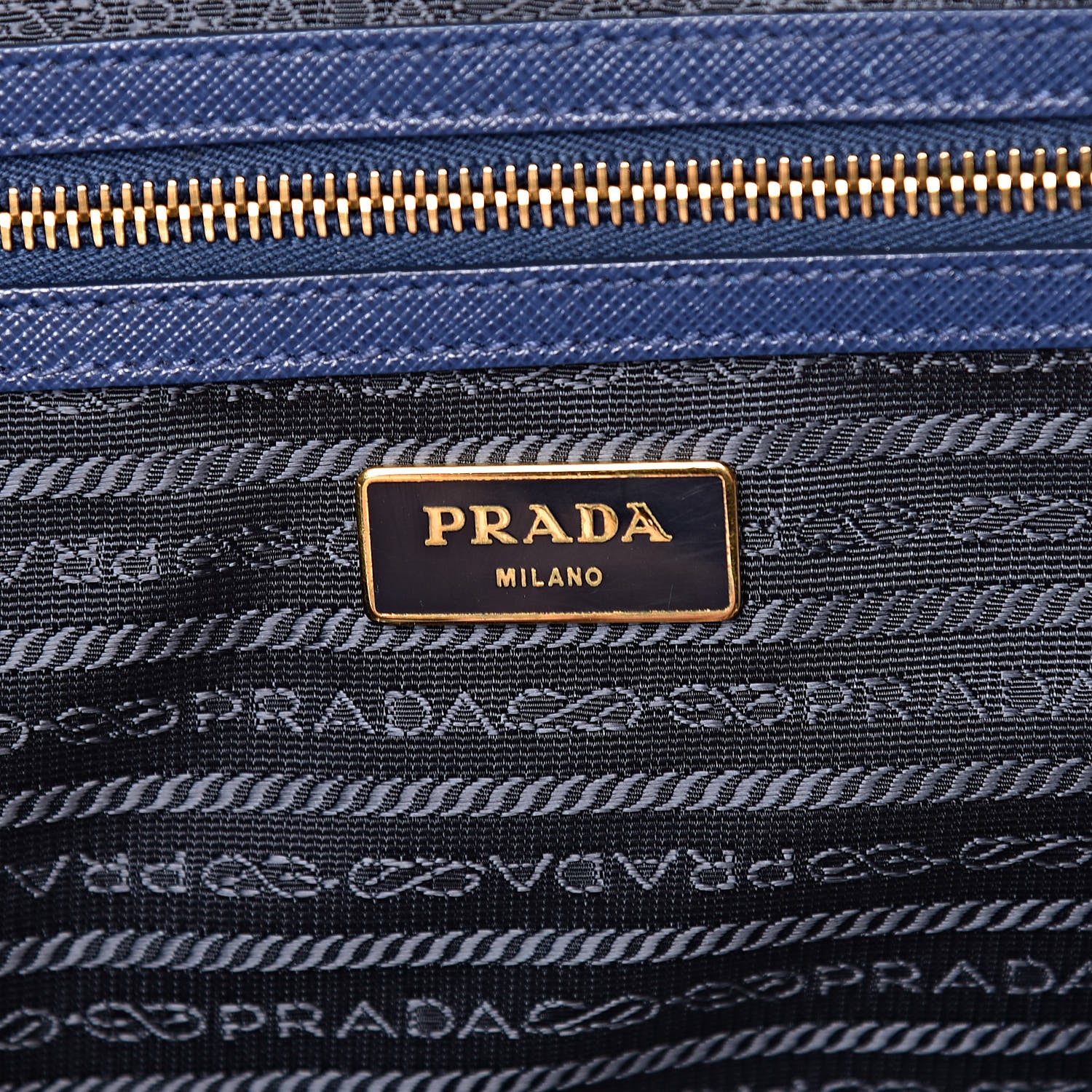 Prada Saffiano Lux Bauletto Bleuette 6 of 10