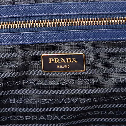 Prada Saffiano Lux Bauletto Bleuette 6 of 10