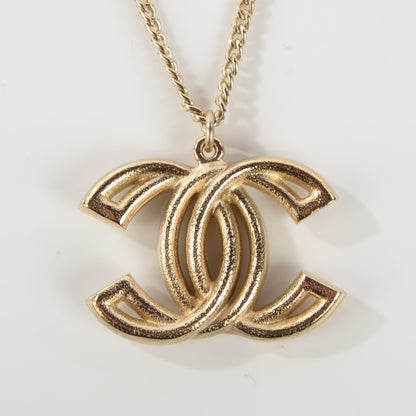 Chanel Crystal Baguette CC Necklace Light Gold 3 of 6