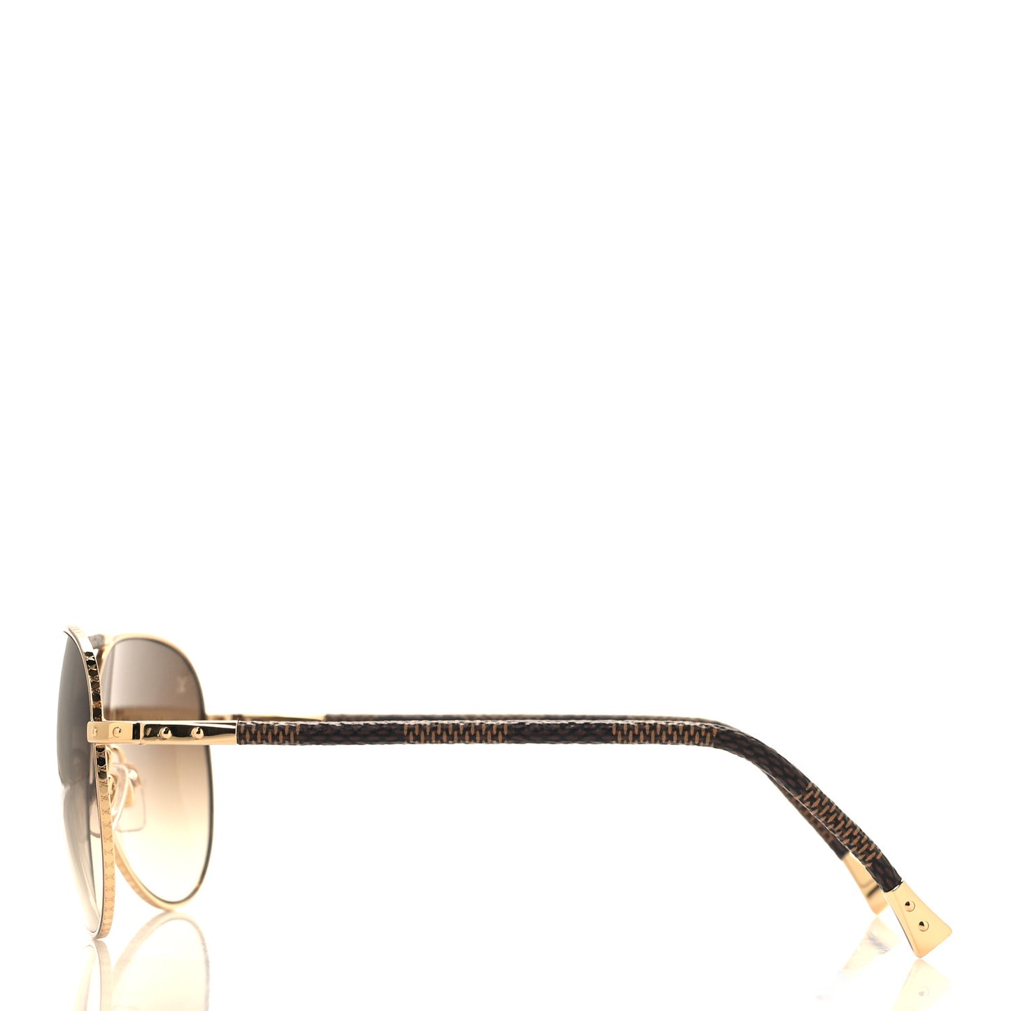 Damier Ebene Conspiration Pilote Aviator Sunglasses Z0202U Gold