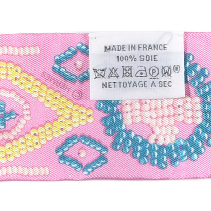 Hermes Silk Kelly En Perles Twilly Rose Bonbon Canard 3 of 3