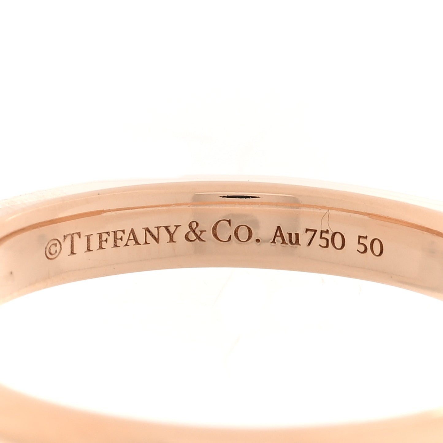 18K Rose Gold Lock Ring 59 8.75