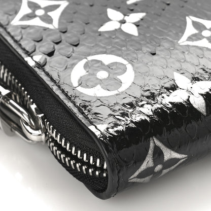 Louis Vuitton Snakeskin Monogram Zippy Padlock Wallet Black 7 of 9